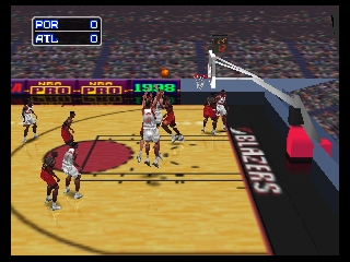 NBA Pro 98 (Europe) In game screenshot